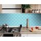 Homeroots 8 x 8 in. Aqua Gerber Removable Peel & Stick Tiles 400389 - alternate 1